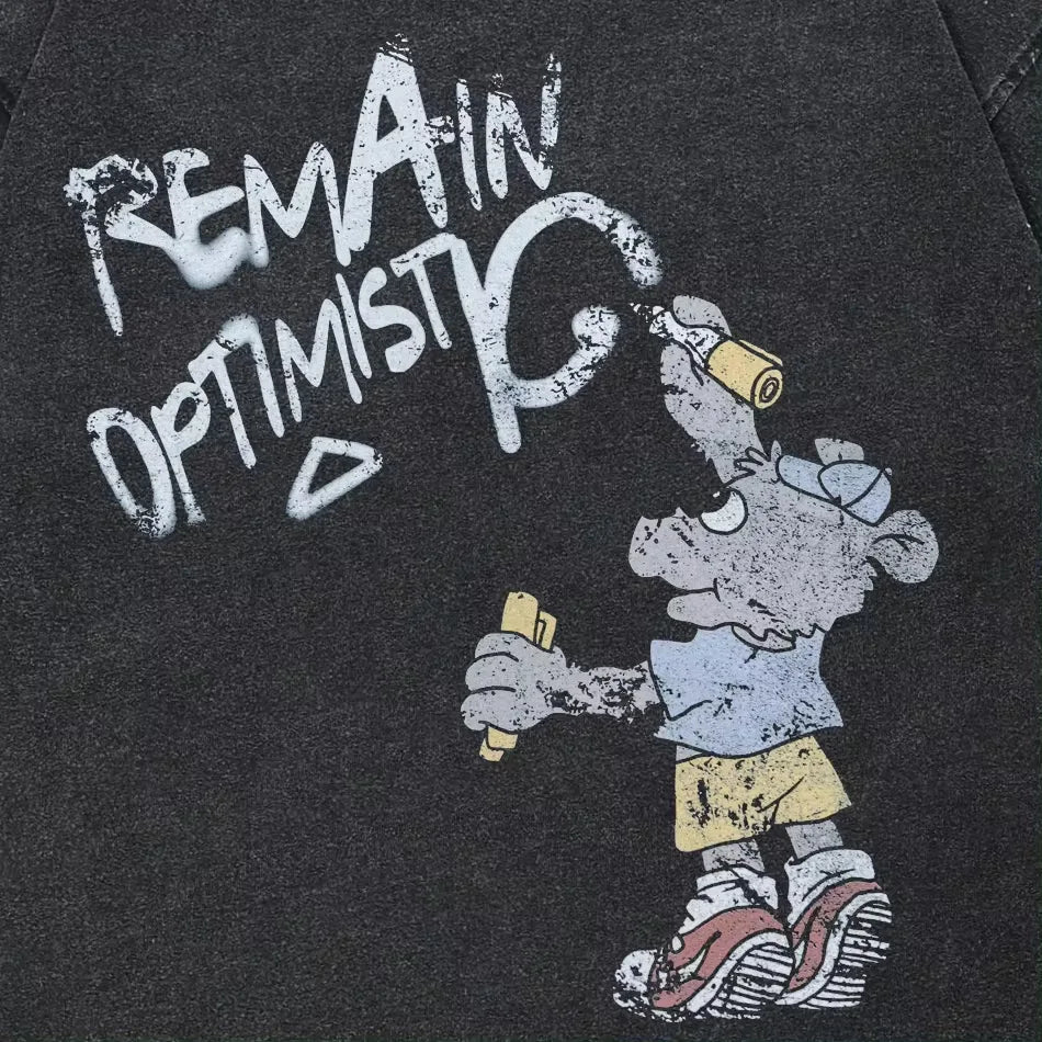 Graphic Retro remain optimistic T-Shirt