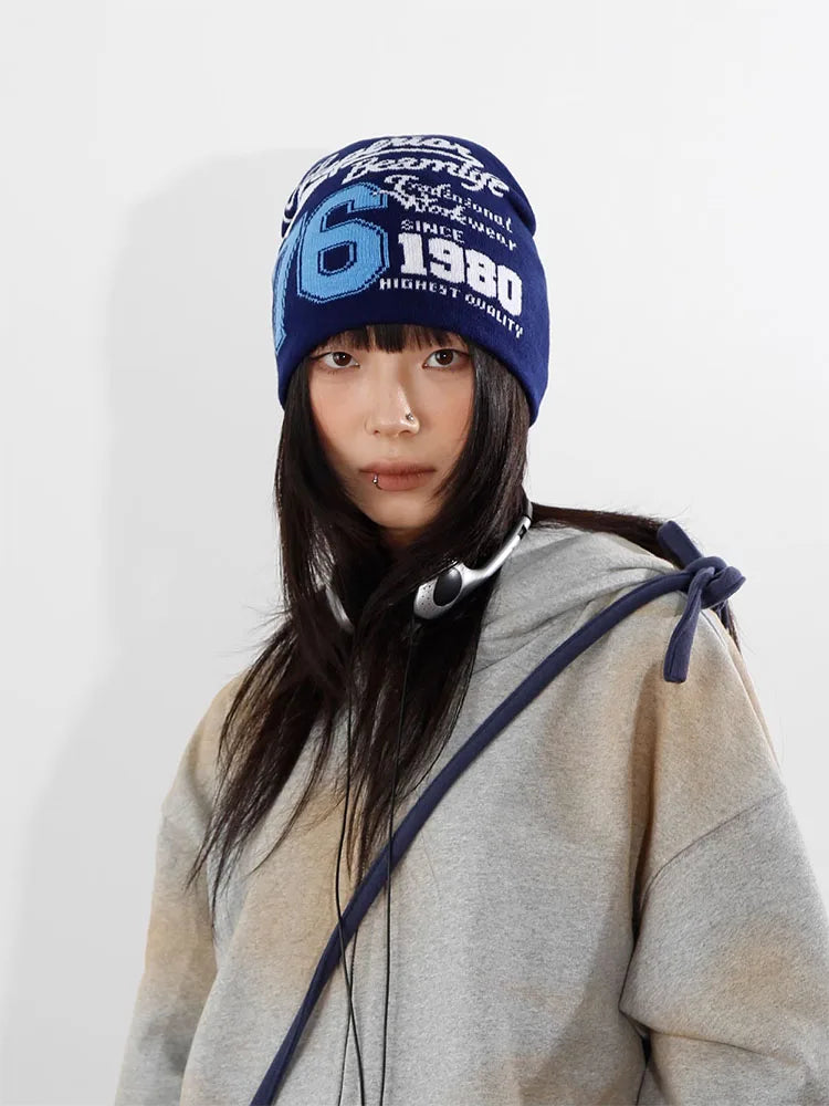 Beanie Y2k Knitted Letter Hip Hop Harajuku Streetwear