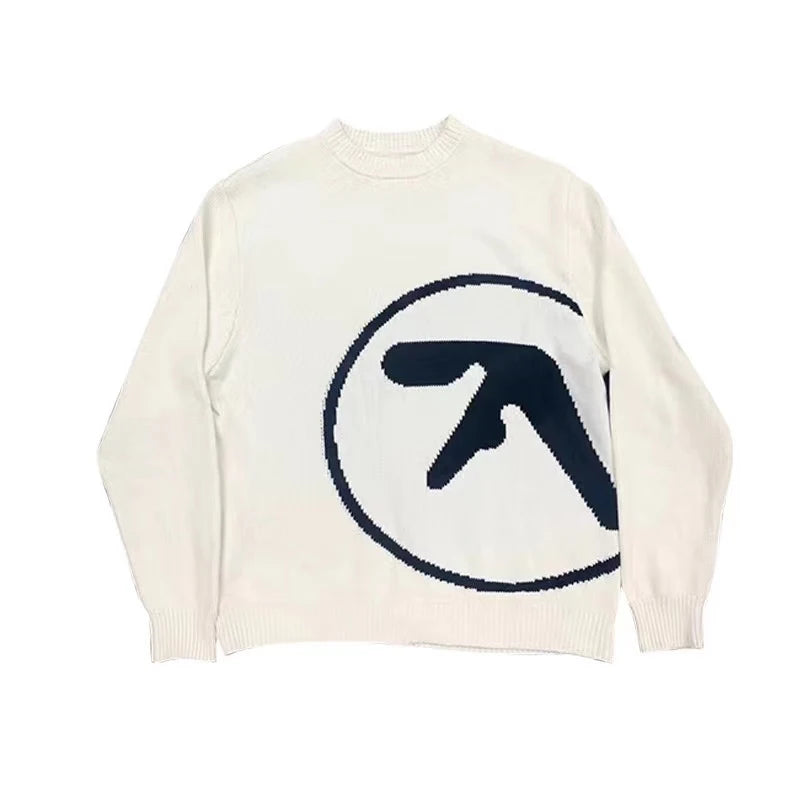 Men's Sweater Aphex Twin Knit Winter Oversized Vintage