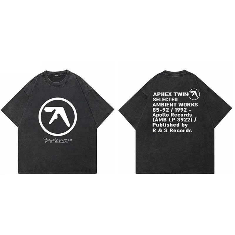 Graphic Aphex Twin T-shirt 100% Cotton vintage streetwear