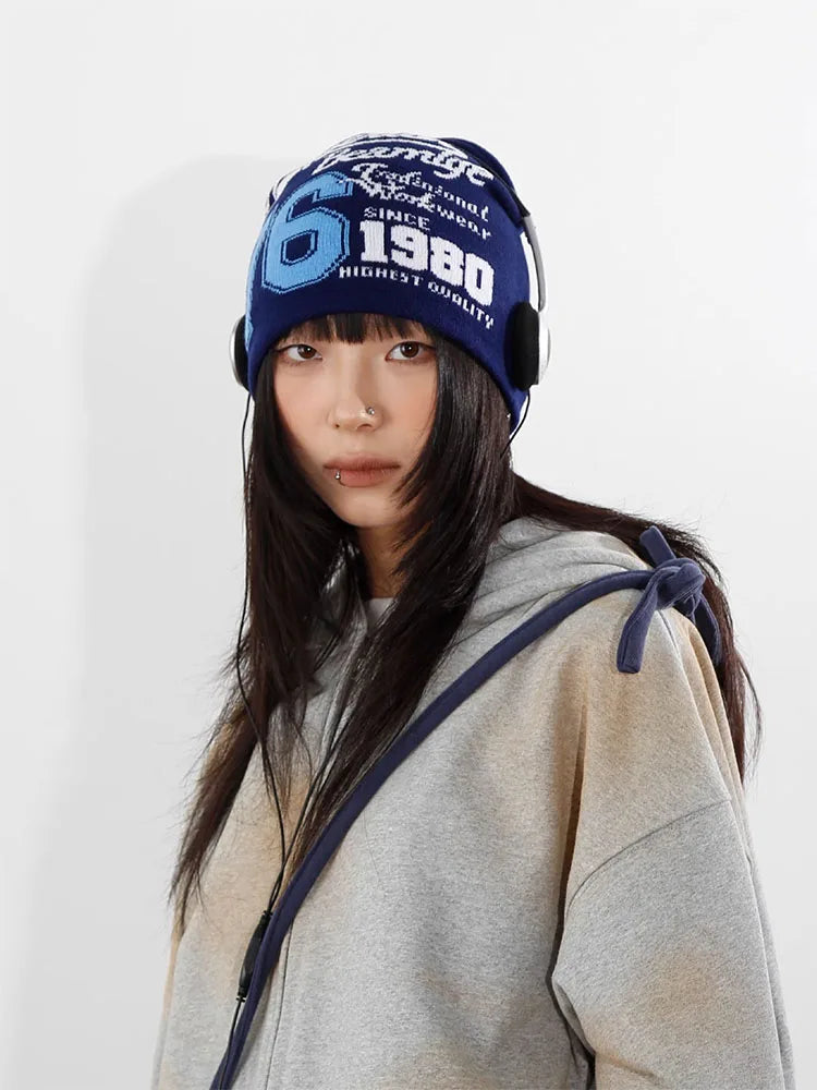 Beanie Y2k Knitted Letter Hip Hop Harajuku Streetwear