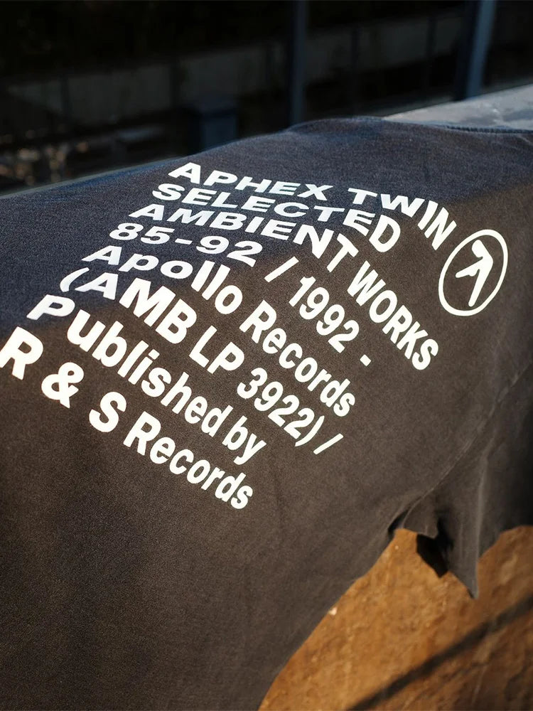 Graphic Aphex Twin T-shirt 100% Cotton vintage streetwear