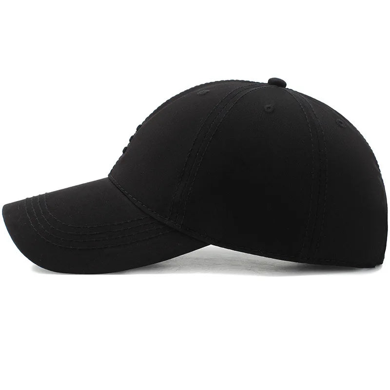 Three Horizontal Lines Embroidery Baseball Cap