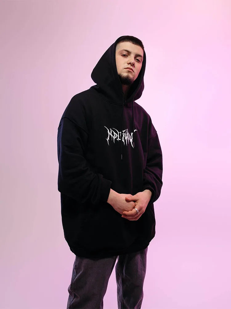 Men Purple Dragon Graphic Hoodie