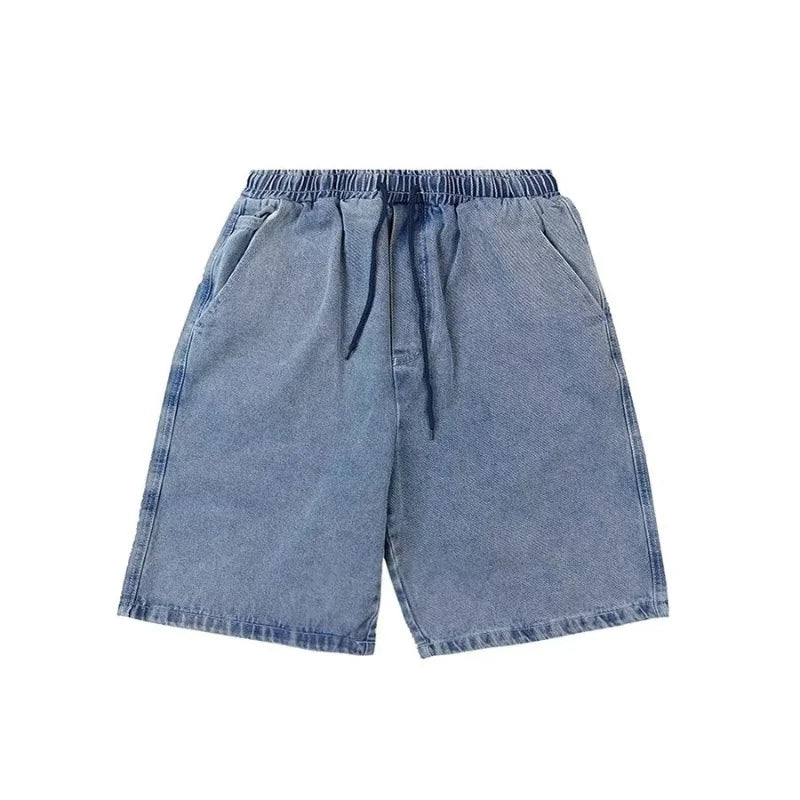 Men's Shorts Jeans Blue Denim Jorts Baggy Harajuku Pants