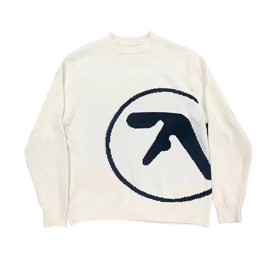 Men's Sweater Aphex Twin Knit Winter Oversized Vintage