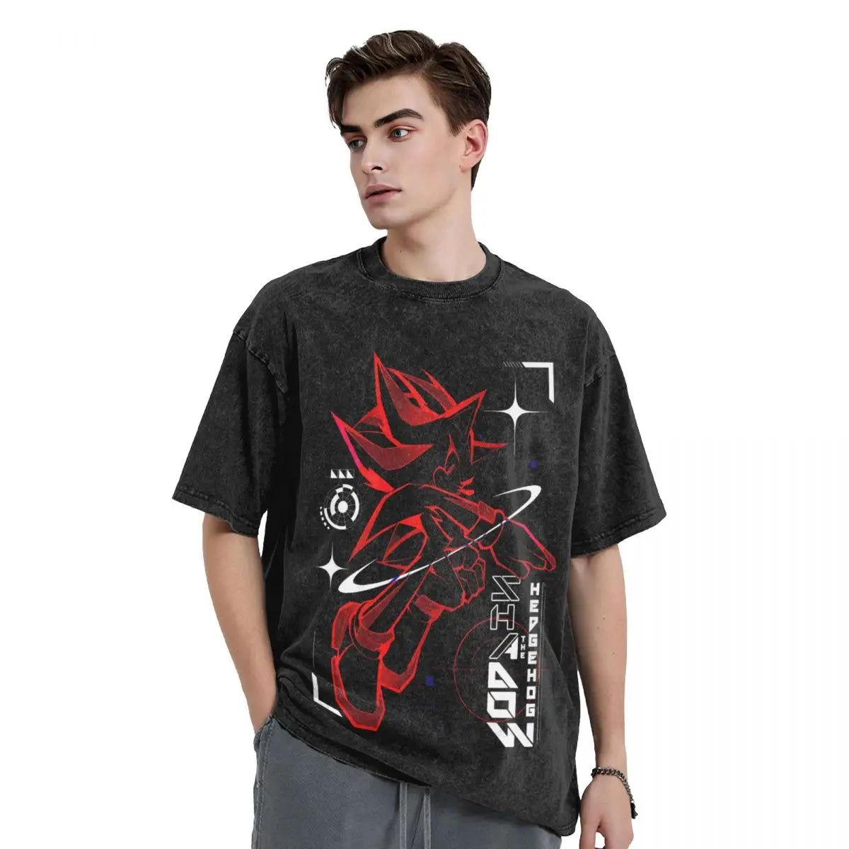 Graphic Hedgehog Shadow T-shirt 100% Cotton streetwear