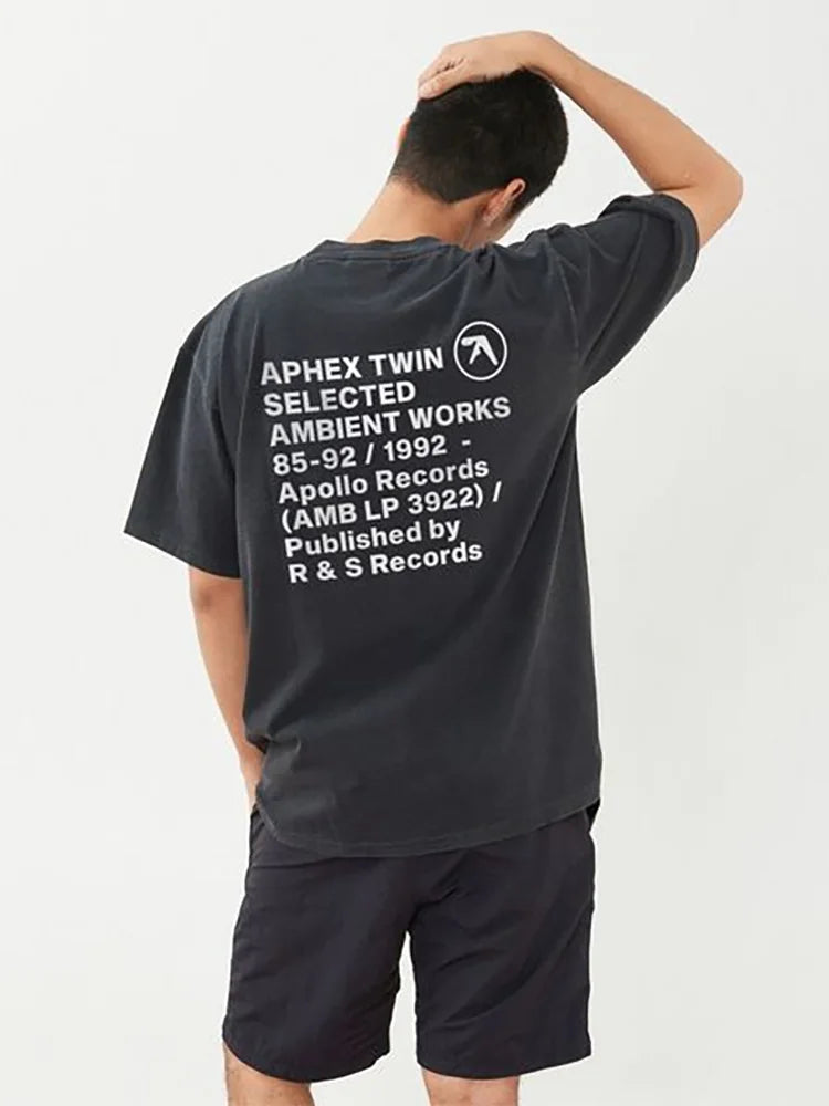 Graphic Aphex Twin T-shirt 100% Cotton vintage streetwear