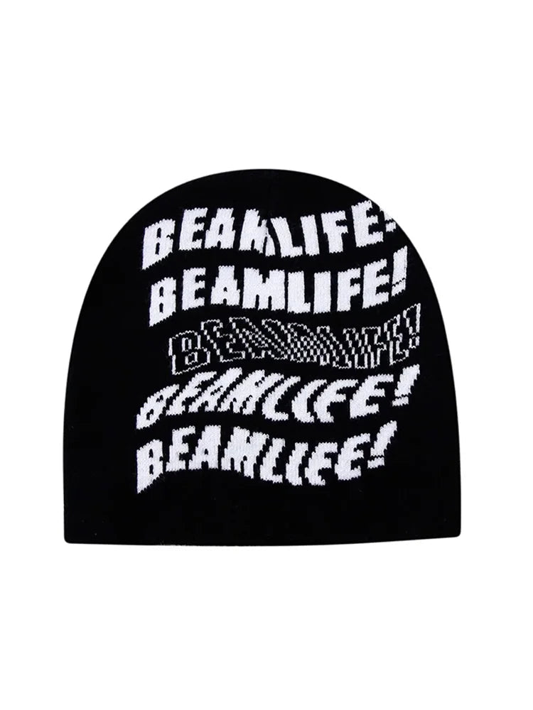 Beanie Y2k Knitted Letter Hip Hop Streetwear Wool